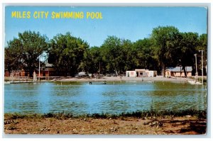 1973 Swimming Pool Jr. National AAU Miles City Montana Vintage Posted Postcard