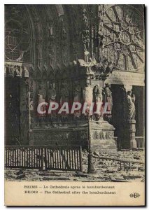 Old Postcard militaria Cathedral after the bombing