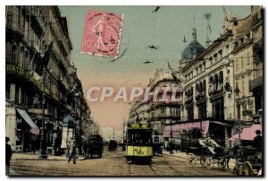 Old Postcard Marseille La Rue Noailles Tramway