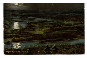 MA - Holyoke. Bird's Eye View by Moonlight