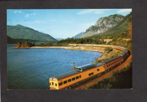 OR Columbia River Gorge nr Portland Oregon Railroad Train Streamliner Postcard