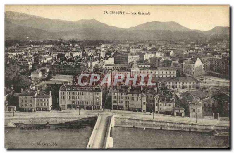 Old Postcard Grenoble Vue Generale