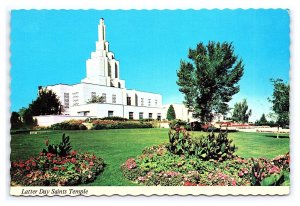 Latter Day Saints Temple Idaho Falls Idaho Continental View Postcard