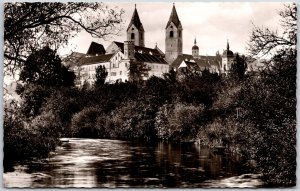 Freising / Obb - Domberg Church Castle Germany Real Photo RPPC Postcard