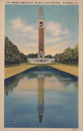 The Famous Carillon Of 66 Bells War Memorial Richmond Virginia 1939