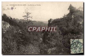 Old Postcard Around The Cliff breche the devil