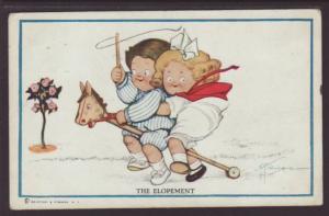 The Elopement Children Hobby Horse Wiedersem Postcard 4412