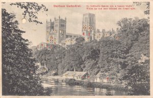 B574 Hold-to-light Novelty 1904 England Durham Cathedral postcard