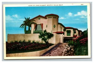 Vintage 1910's Postcard Home of John Gilbert Beverly Hills California