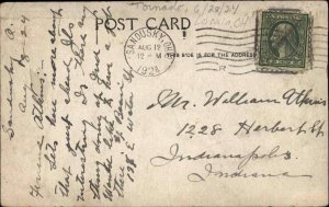 Lorain Ohio OH Tornado Damage 1924 Disaster West Side Broadway Postcard