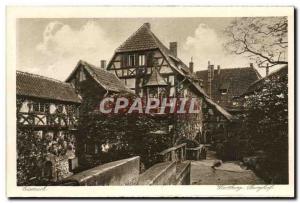 Old Postcard Eisenach Wartburg Burghof