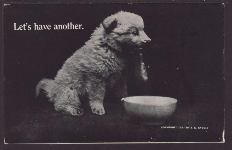 Let's Have Another,Dog Postcard