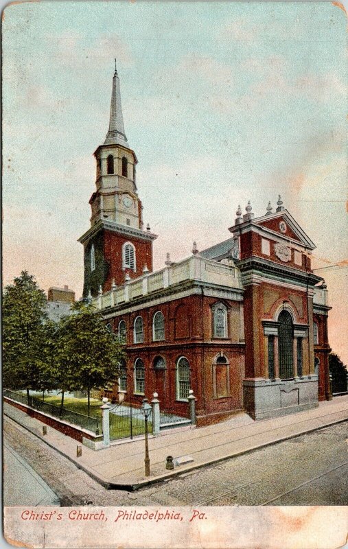 Christs Church Philadelphia PA Pennsylvania Antique Postcard UDB UNP Unused 