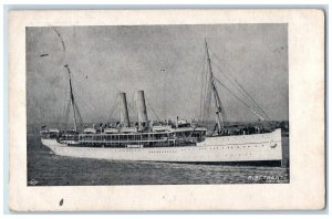 c1905 Steamer Ship Trent Poole Dorset England United Kingdom UK Antique Postcard 