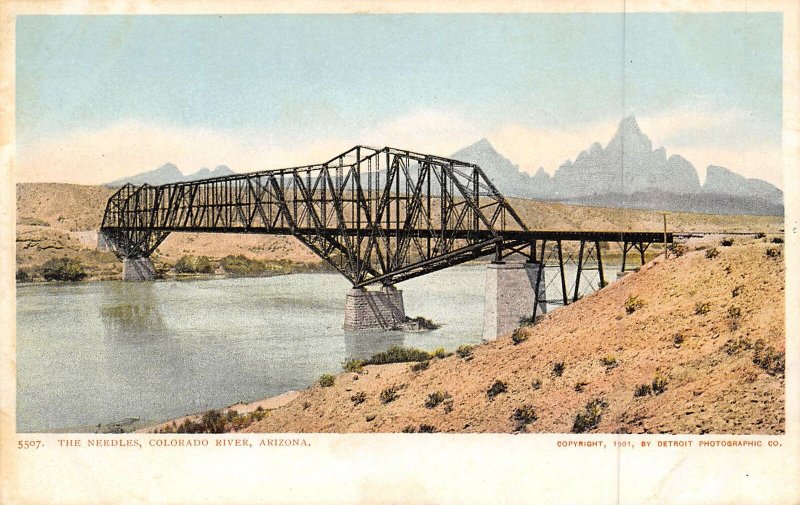 The Needles Bridge Colorado River Arizona 1907c postcard