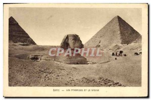 Old Postcard Egypt Egypt Pyramids and Sphinx