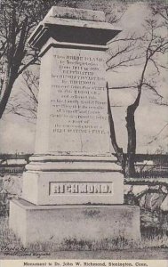 Connecticut Stonington Monument To Dr John W Richmond Albertype