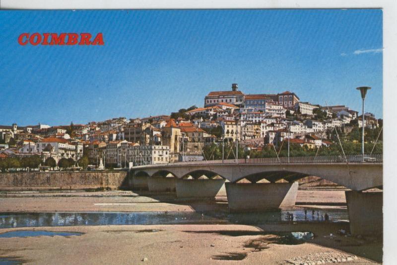 Postal 008151 : Puente sobre el Mondego y vista de la ciudad de Coimbra