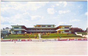 Daytona Beach FL Cocoanut Grove Beach Motel & Apartments on Ocean Postcard