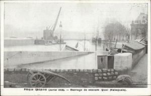 Paris Inonde Flood 1910 Postcard #3