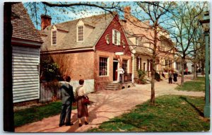 Postcard - The Margaret Hunter Shop and The Golden Ball - Williamsburg, Virginia