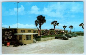 DAYTONA BEACH, FL ~ Roadside Motel WEST INDIES COURT ca 1950s Cars Postcard