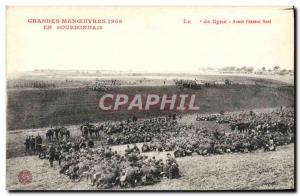 Old Postcard Militaria Large Bourbonnais 1909 maneuvers