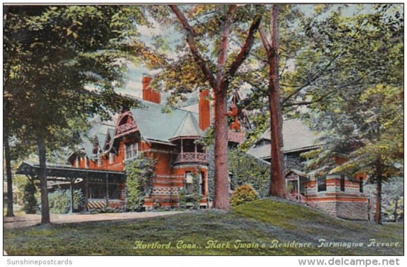 Connecticut  Hartford Mark Twain's Residence Farmington Avenue 1911