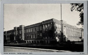 High School, Newcastle IN Vintage Postcard B74