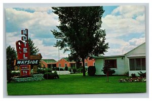 Vintage 1960's Advertising Postcard Wayside Motel US Hwy 30 Warsaw Indiana