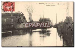 Old Postcard Troyes during & # 39inondation January 22, 1910 Street Tauxelles