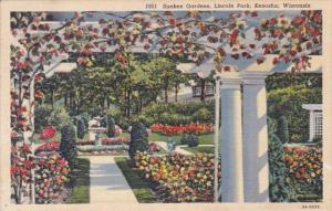 Wisconsin Kenosha Sunken Gardens In Lincoln Park 1938 Curteich