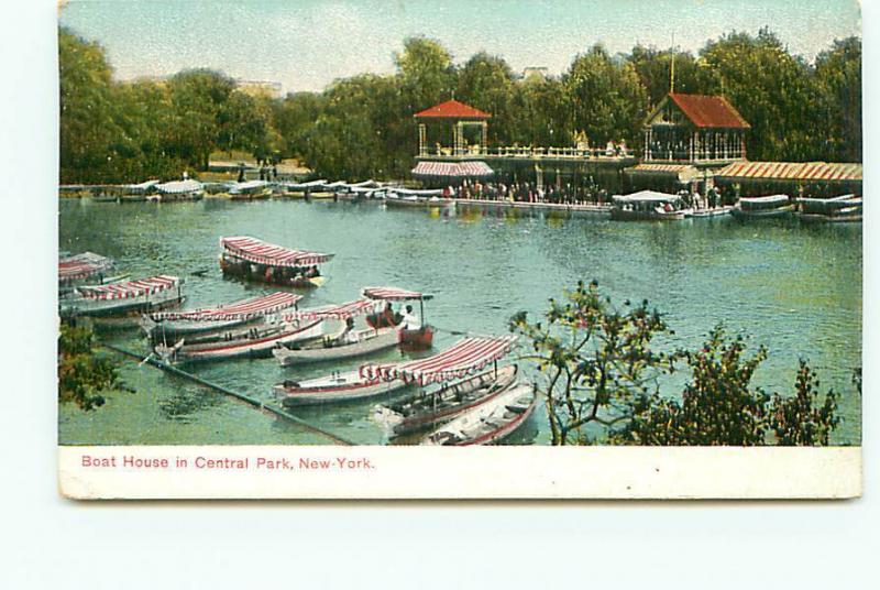 Postcard New York Boat House ILL Post Card Loeffler  Free Shipping # 2325A
