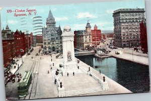 Postcard NY Syracuse Clinton Square