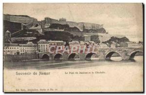 Old Postcard Souvenir De Namur The leg bridge and citadel