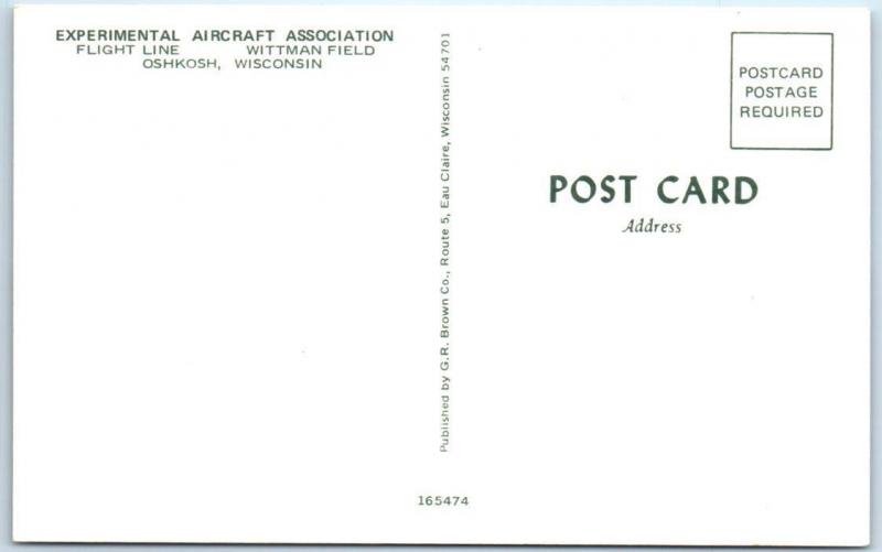 OSHKOSH, Wisconsin  WI   WITTMAN FIELD AIRPORT  Experimental Aircraft   Postcard