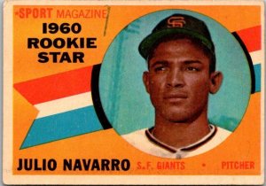 1960 Topps Baseball Card Julio Navarro San Francisco Giants sk10521