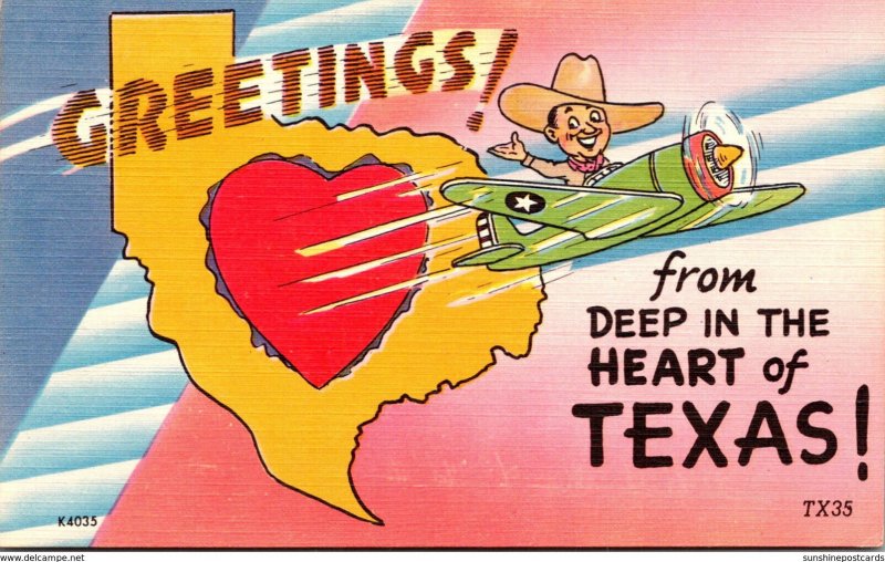 Texas Greetings From Deep In The Heart Of Texas