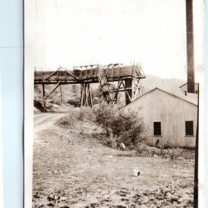 c1910s Unknown Factory Trestle Bridge RPPC Supply Industry Photo Postcard A95
