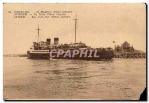 Belgium Belgie Ostend Old Postcard Gladstone Prince Leopold (boat)