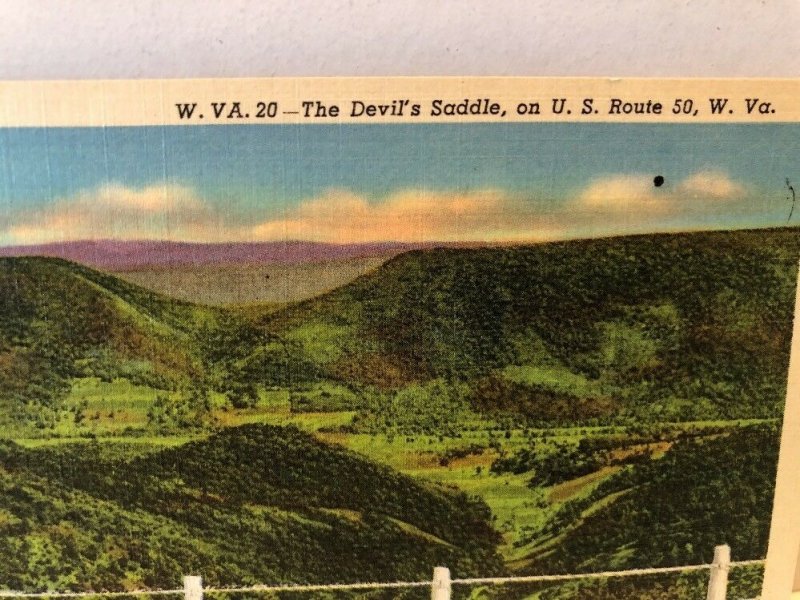 1950s The Devil's Saddle U.S. Route 50 West Virginia Postcard