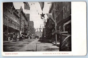 Des Moines Iowa Postcard Fourth Street Art Postal Exterior Building 1905 Vintage