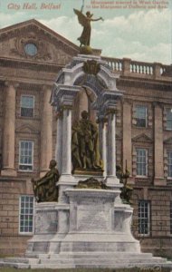 Northern Ireland Belfast City Hall With Marquess Of Dufferin & Ava Monument