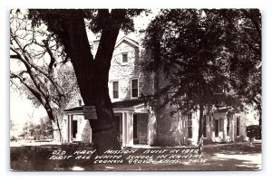 Old Kaw Mission First All White School In Kansas Council Grove KS RPPC Postcard