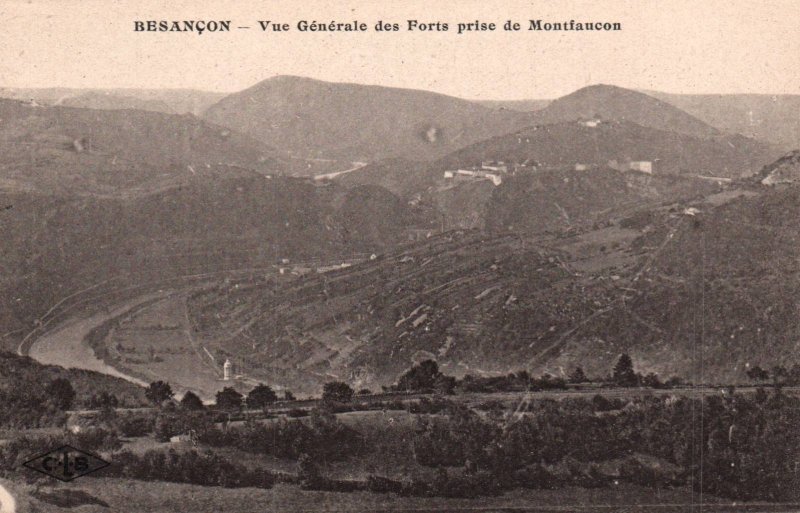Vue Generale des Forts prise de Montfaucon,Besancon,France BIN