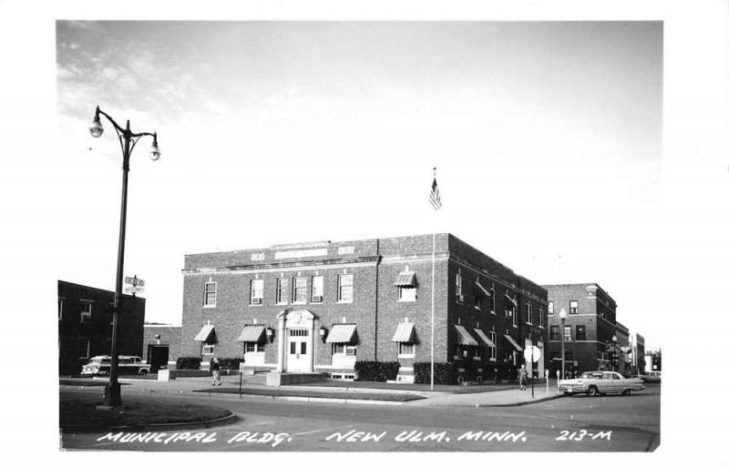 New Ulm Minnesota Municipal Bldg Real Photo Antique Postcard K68741