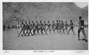 US5389 nuba women at a dance  types folklore real photo sudan africa