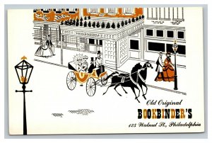 Vintage 1953 Advertising Postcard Original Bookbinder's Walnut St Philadelphia