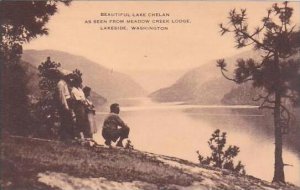 Washington Lakeside Beautiful Lake Chelan As Seen From Meadow Creek Lodge Artvue