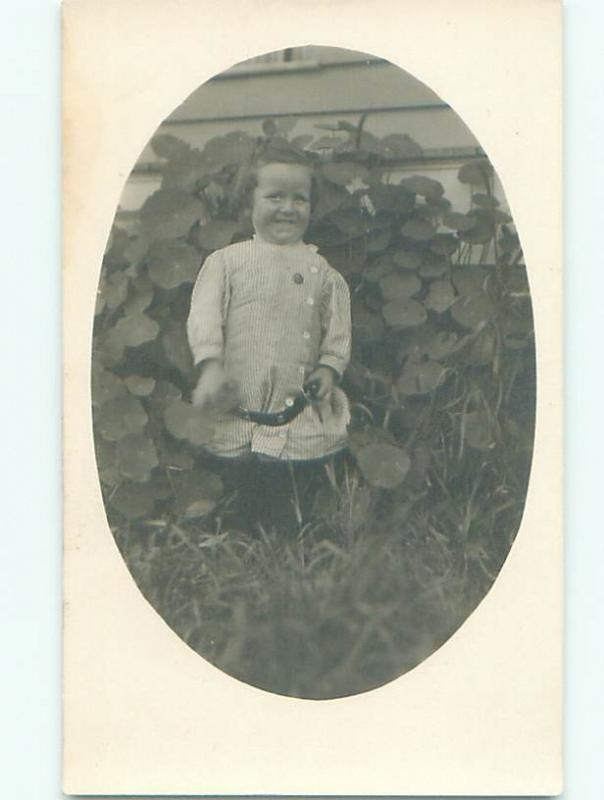 Old rppc KIDS - CHILDREN SCENE Great Postcard AB1859